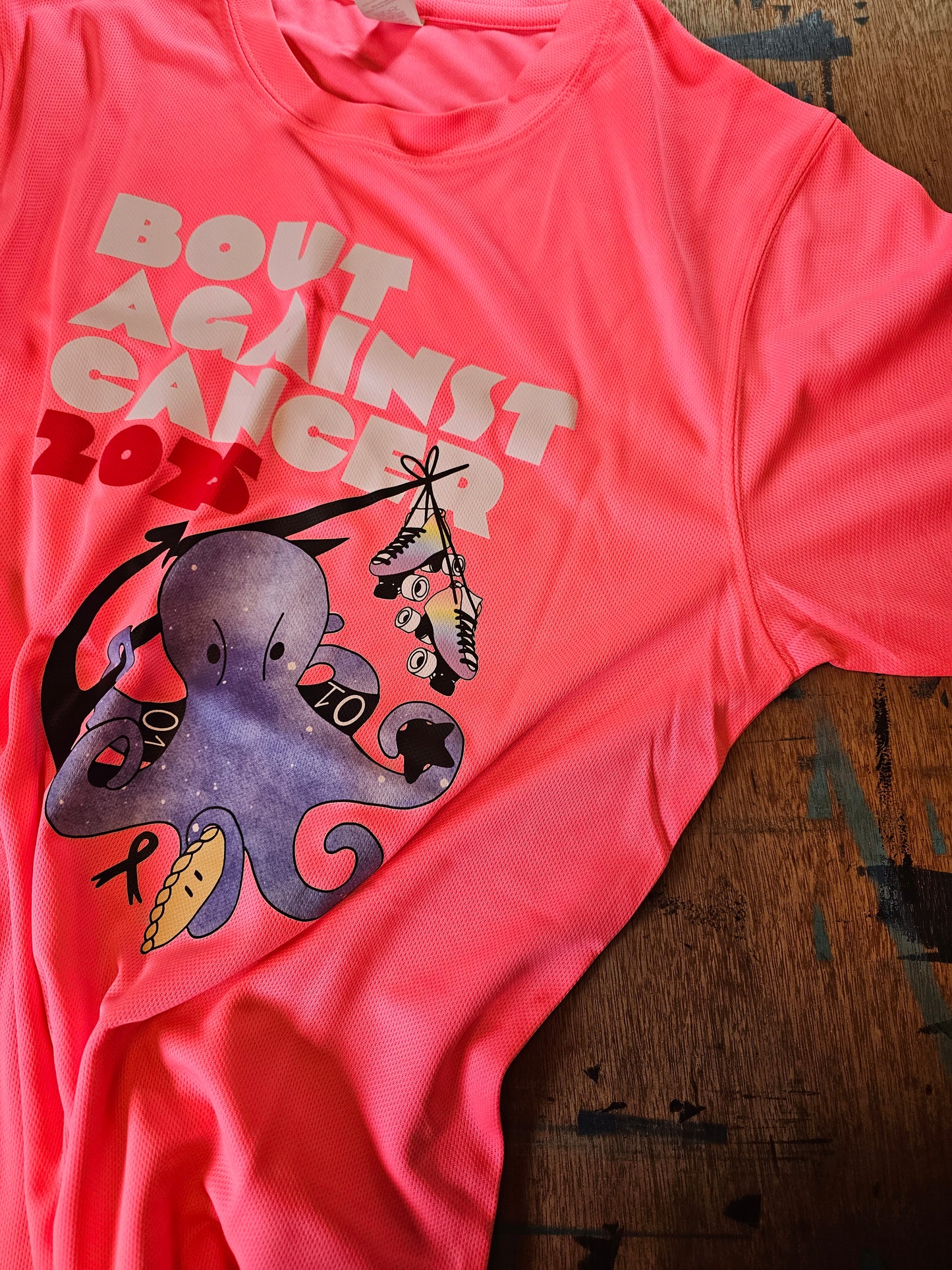 Limited Edition Bout Against Cancer Sports tee shirt Team pink