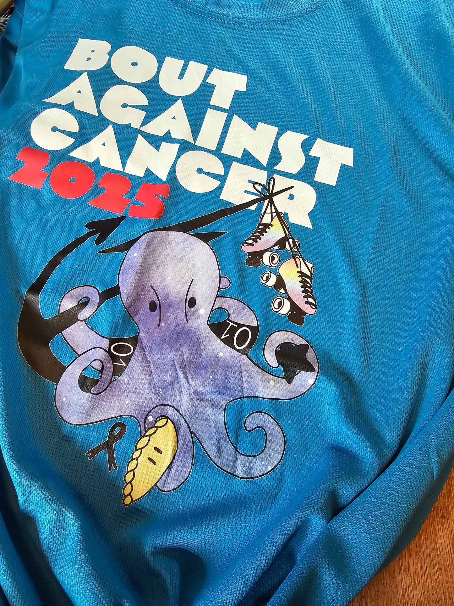 Limited Edition Bout Against Cancer Sports tee shirt Team Blue