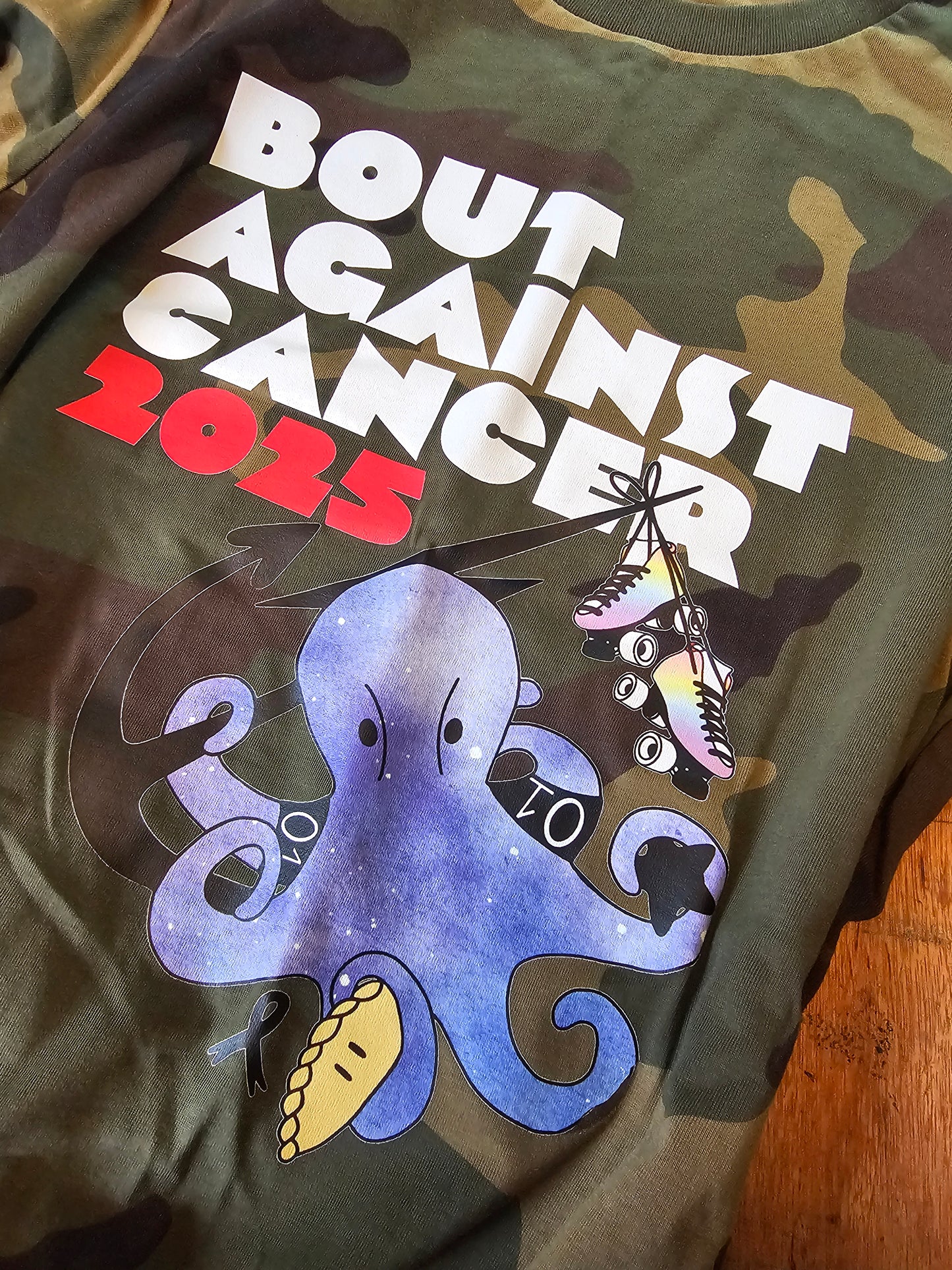 Limited Edition Bout Against Cancer Camo tee shirt