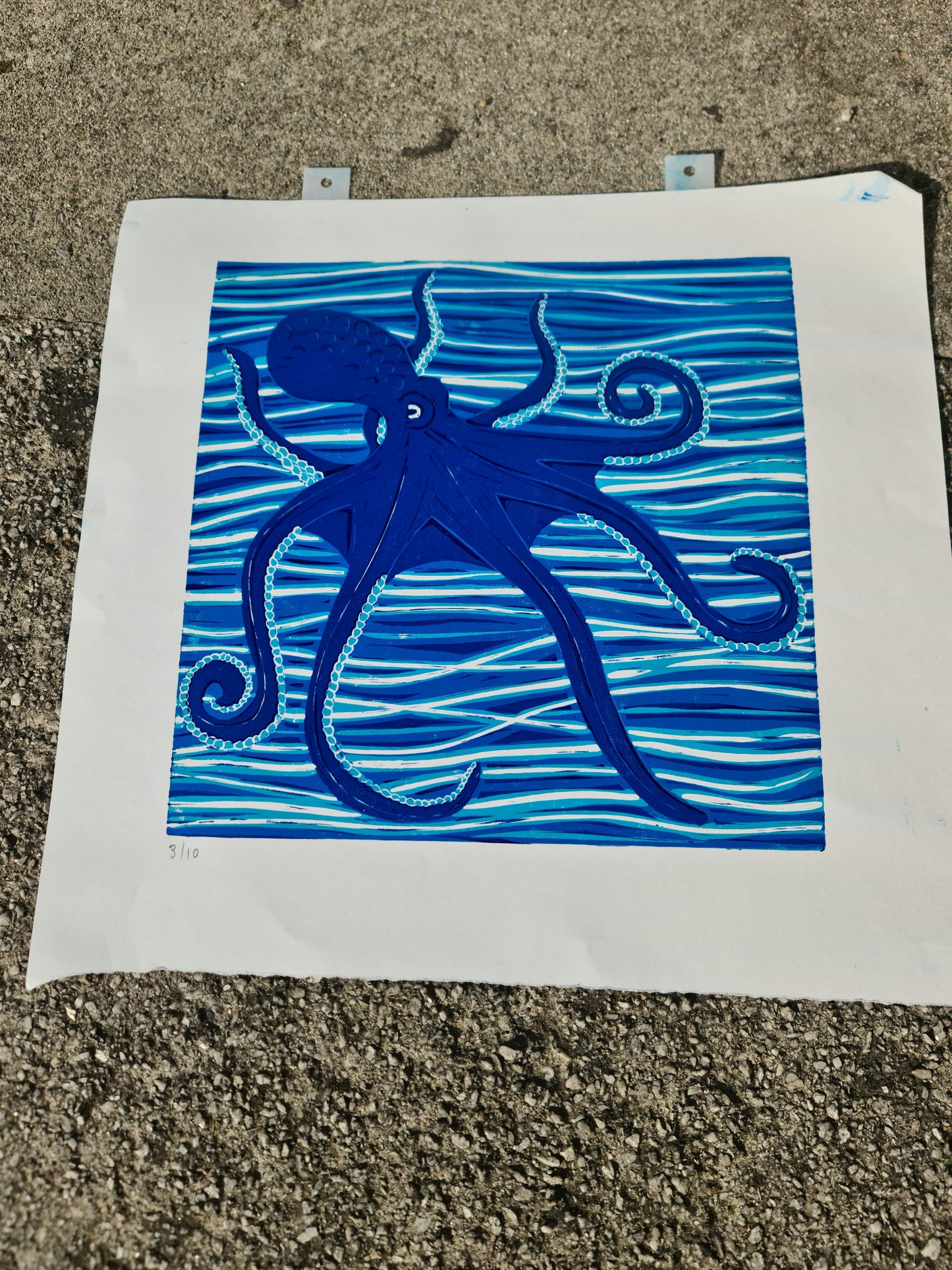 Orignial reduction lino print limited edition