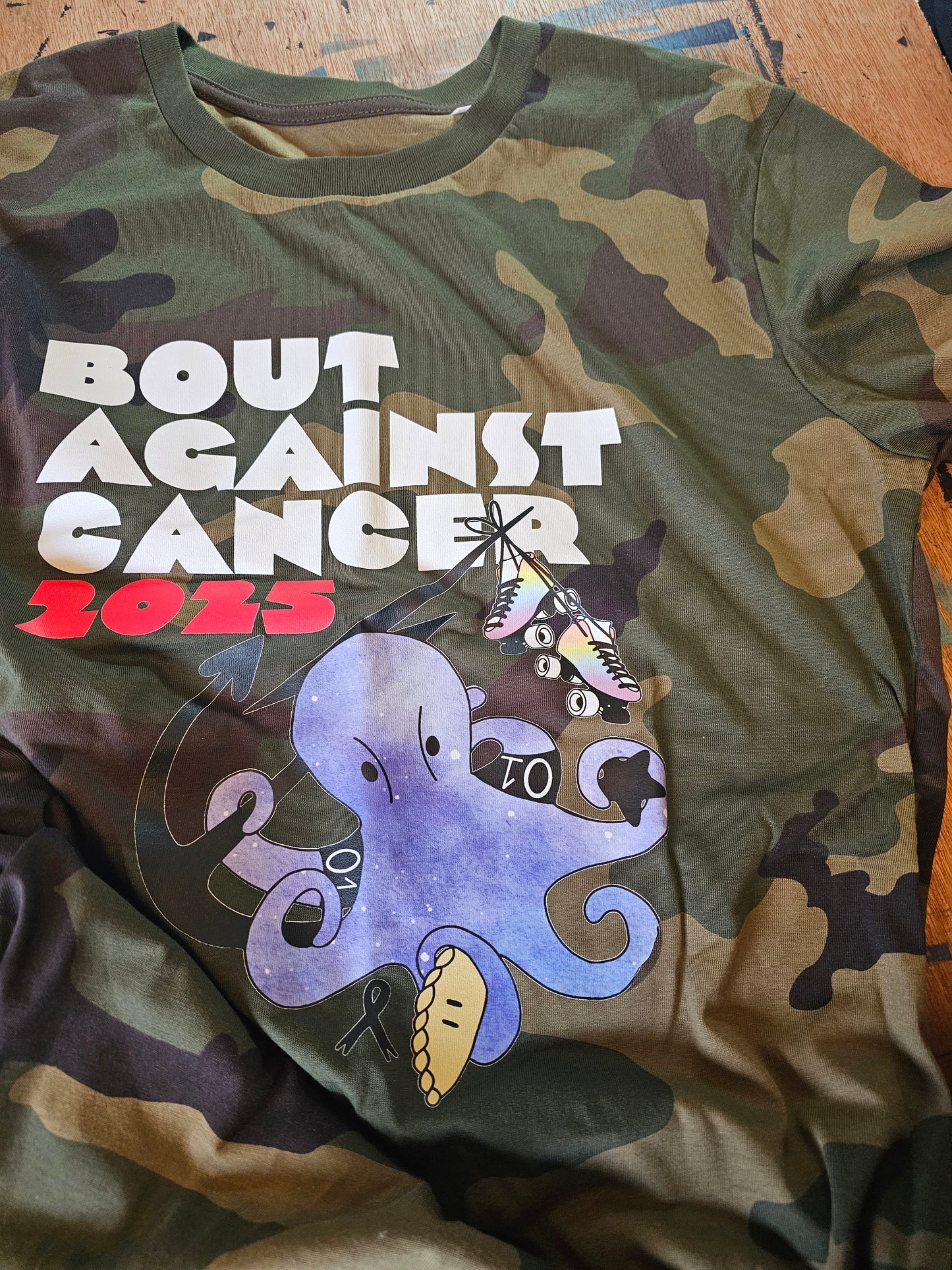Limited Edition Bout Against Cancer Camo tee shirt