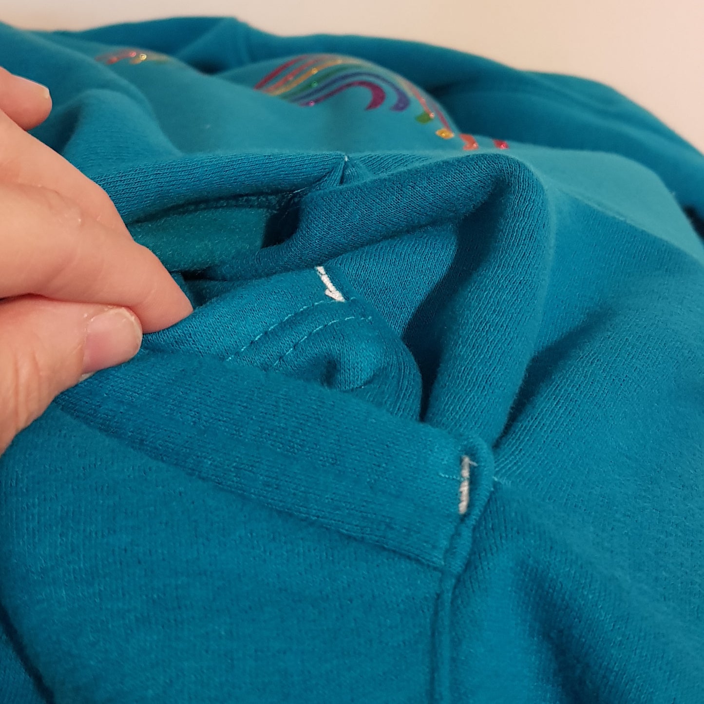 Waffle hoodie with thumb holes