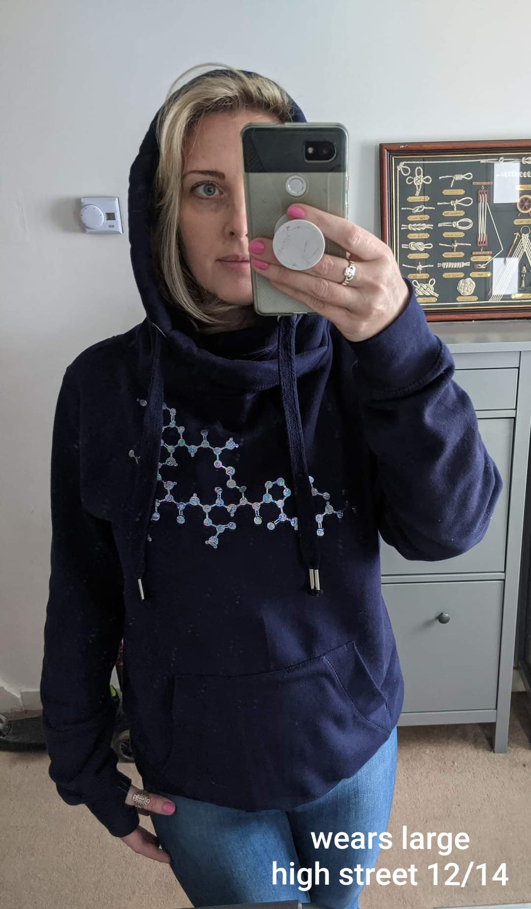 Embroidered High Neck hoodie