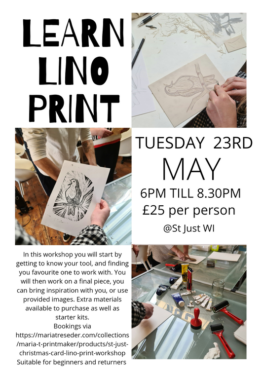 St Just Lino Print workshop