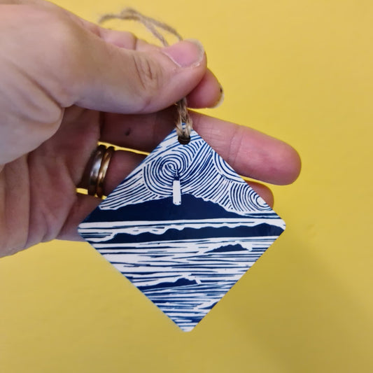 Hanging Decoration from lino print